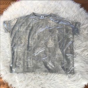 Agnes & Dora Boxy Tee Silver Metallic